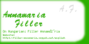 annamaria filler business card